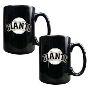 com San Francisco Giants MLB 2pc Black Ceramic Mug Set   Primary Logo 