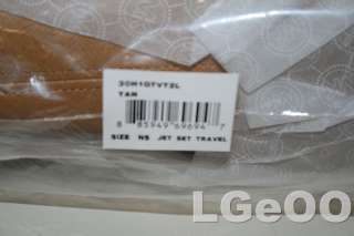 New MICHAEL Michael Kors Medium Leather Travel Tote (Tan) 30H1GTVT2L 