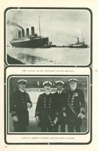1912 White Star Liner Titanic Captain E J Smith  