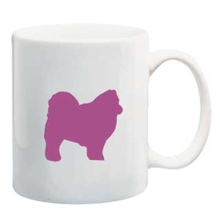 AMERICAN ESKIMO DOG Silhouette Mug Cup  Choice Colors  