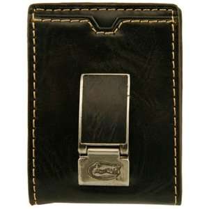   Leather Backfield Bi fold Money Clip & Card Holder