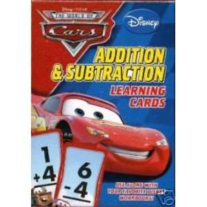Disney Pixar World of Cars Addition & Subtraction Learning Flash Cards