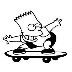  The Simpsons  Bart Skateboard 6 Inch Vinyl Decal Sticker 