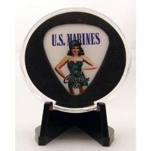  US Marines Guitar Pick Display & Easel 