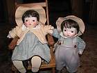 Porcelain Amish dolls 6 inch boy and girl