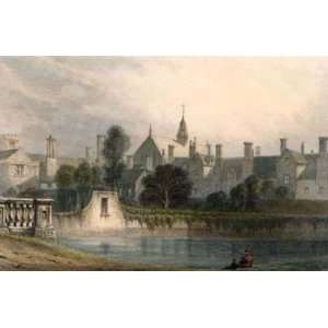  Trinity College from St Johns Etching Bell, J A Le Keux 