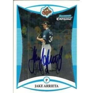  Jake Arrieta Signed 2008 Bowman Card Baltimore Orioles 