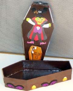   Decorative Coffin Gift Box Vampire Dracula Jokes, Spooky Eyes  