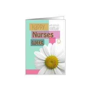 Nurses Week with Gratitude Daisy Scrapbook Modern Card