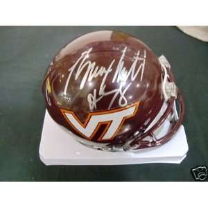 Bruce Smith Autographed Mini Helmet   Va Tech W/#78   Autographed NFL 