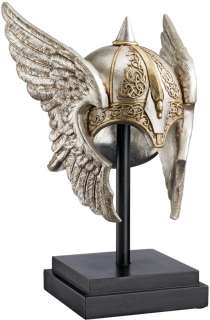 Norse Mythology Valkyrie Goddess Helmet Statue Sculpture Figurine 