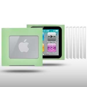  IPOD NANO 6TH GEN GREEN SILICONE SKIN CASE WITH 6 SCREEN 