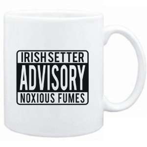  Mug White  Irish Setter ADVISORY NOXIOUS FUMEs Dogs 