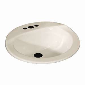  20 by 17 Inch Self Rimming Oval Vitreous China Drop in Bathroom Sink 
