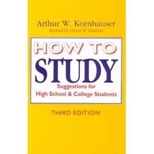  How to Study Arthur William/ Enerson, Diane M. Kornhauser Books