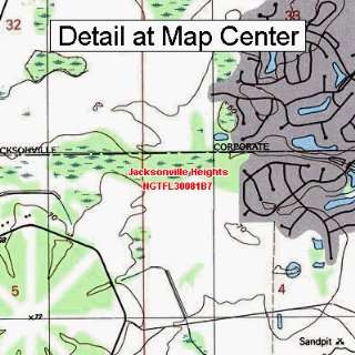  USGS Topographic Quadrangle Map   Jacksonville Heights 