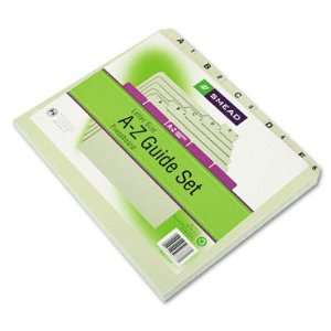  Recycled Top Tab File Guides, Alpha, 1/5 Tab, Pressboard 