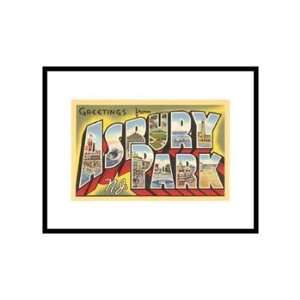 Greetings from Asbury Park, New Jersey Places Pre Matted Poster Print 