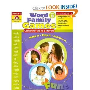  Word Family Games Centers for Up to 6 Players, Level B 