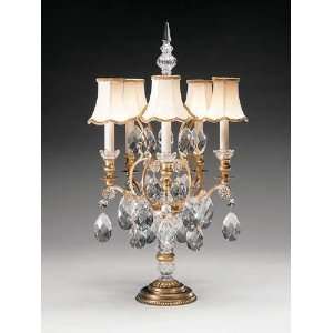   Renaissance Crystal Five Light Up Lighting Table Lamp from the Rena