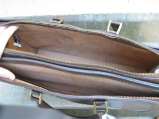 Pegasus Used Brown Leather Briefcase   Nice  