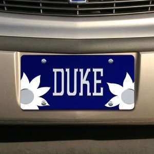  Duke Blue Devils Duke Blue Mirrored Flower Power License 