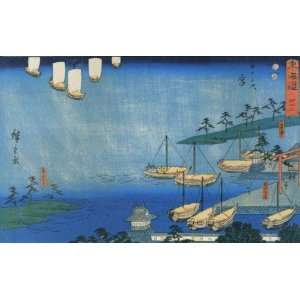   Japanese Art Utagawa Hiroshige View of a harbour