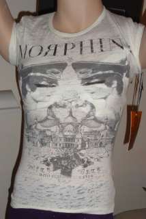 Morphine Generation Medium TWINS T Shirt, Ivory form fitting ladies 