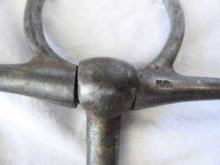 Antique US Calvary Snaffle RIA Iron Horse Harness Bridle Bit Western 