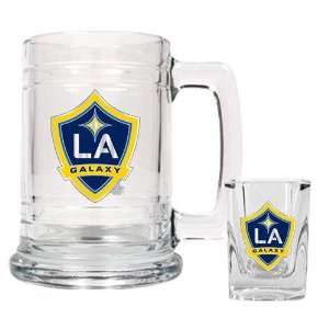 Los Angeles Galaxy MLS Glass Tankard and Square Shot Glass Set 