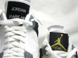 New NIKE Air Jordan 4 Retro LS White Tour Yellow Size 11 DS BNIB 