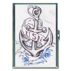 com United States Navy USN Tattoo ID Holder, Cigarette Case or Wallet 