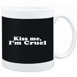 Mug Black  Kiss me, Im cruel  Adjetives  Sports 
