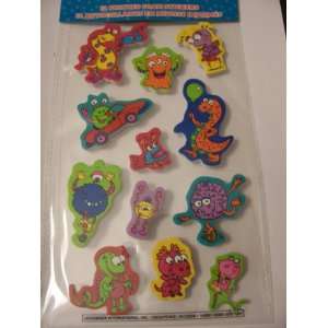    Printed Foam Stickers ~ Set of 12 (Monster Mash) Toys & Games