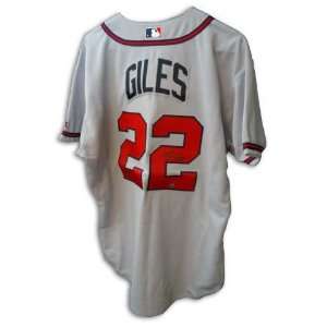  Marcus Giles Atlanta Braves Autographed Grey Jersey 
