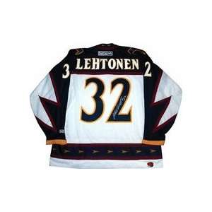  Kari Lehtonen Atlanta Thrashers Autographed Pro NHL Ice 