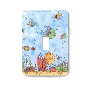    Funky Fish Decorative Steel Switchplate Cover