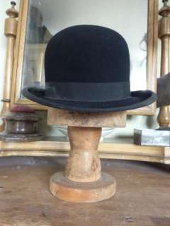 Vintage black bowler hat   Supremus Guildhall Headwear  