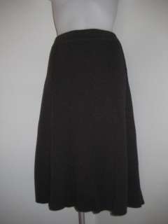 EILEEN FISHER XL 100% wool pleated career SKIRT, charcoal  