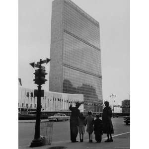  Hungarian Political Refugee Showing His Children the Un 