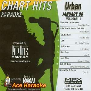  Pop Hits Monthly Urban   January 2008 Karaoke CDG 