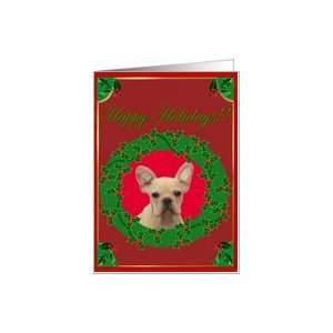  Christmas French Bulldog Puppy card Card Health 
