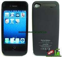   External Battery Backup Charger Power Pack Case Cover for iPhone 4 4S