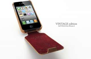 SGP Leather Vintage Edition Brown Case/Cover iPhone 4  