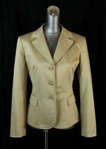 womens khaki ANTONIO MELANI jacket blazer stretch career fitted 