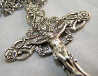 Unique .925 Silver Bishops Pectoral Cross Crucifix  