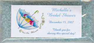 20 BRIDAL SHOWER CLEAR FAVOR BAGS & PERSONALIZED LABELS  