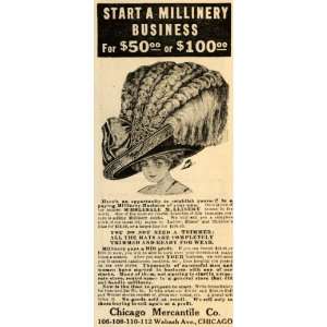  1910 Ad Fashion Hats Millinery Chicago Mercantile Co 