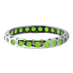  Womens Green Resin Bagle Fashion Bracelet Inox Jewelry