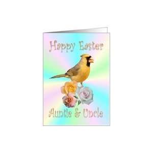  Auntie & Uncle Happy Easter Cardinal Roses Card Health 